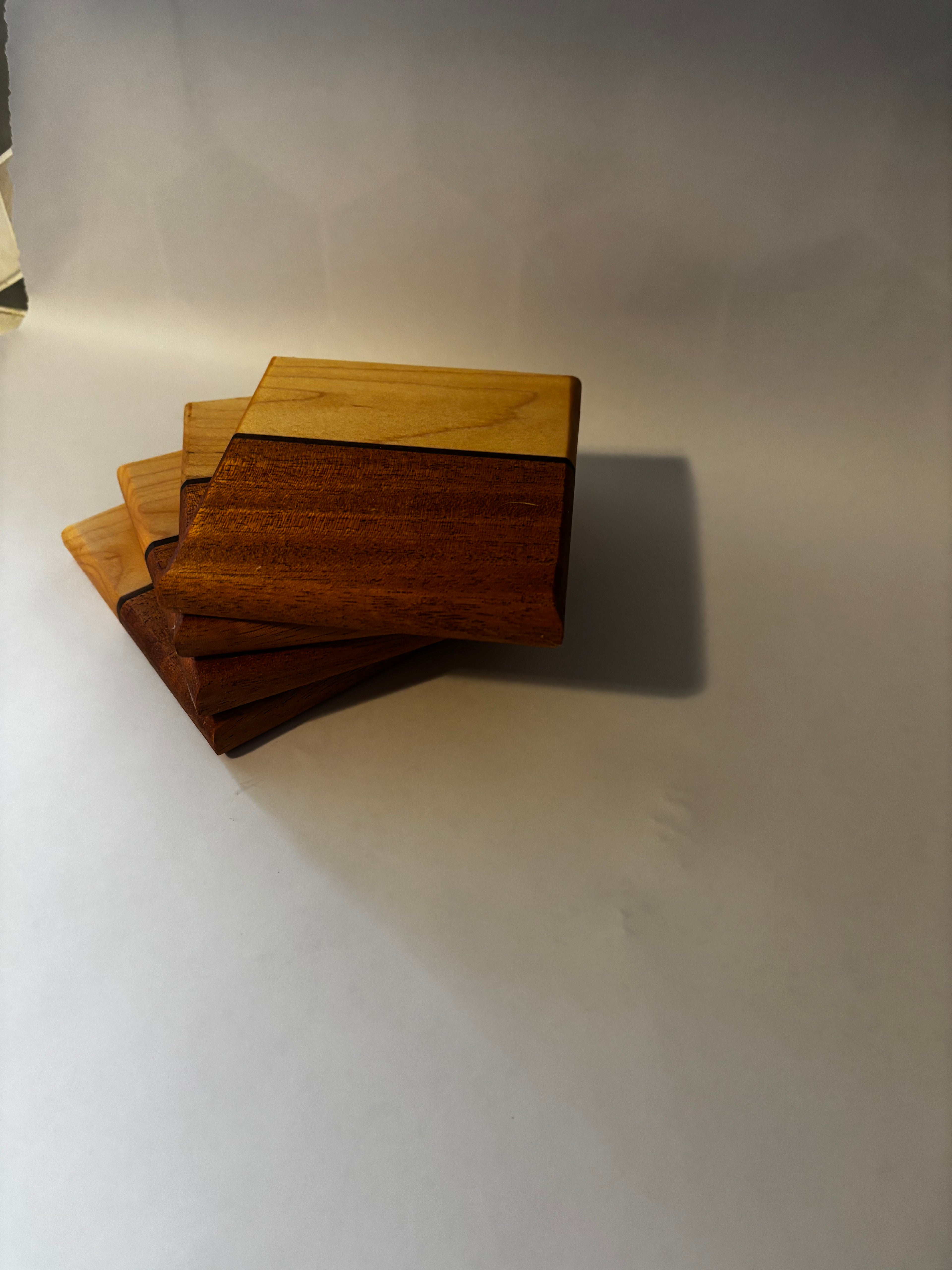 Maple and Cherry Coasters